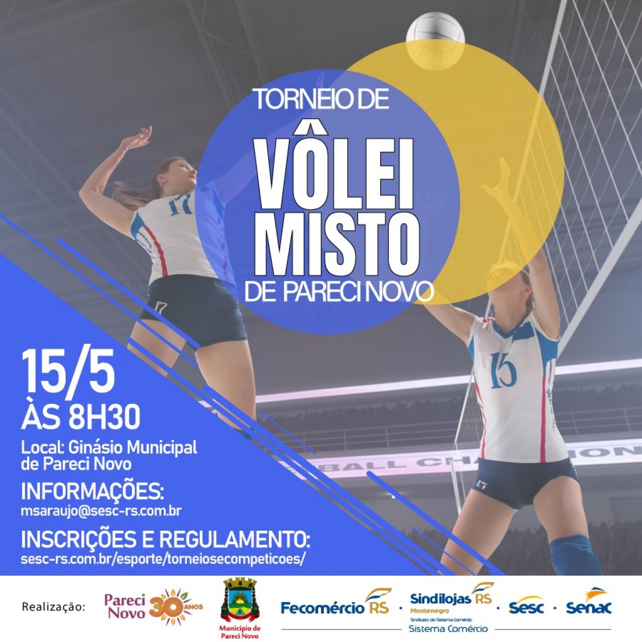 PDV de Rosário vai ao pódio em torneio de vôlei na região central