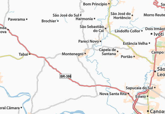 Mapa da localização do Município de Pareci Novo